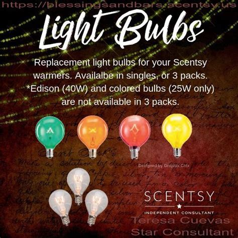 Scentsy Light Bulbs 2 To 6 For Use With Scentsy Nightlight And Mini