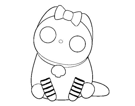 Emo Kitten Coloring Page