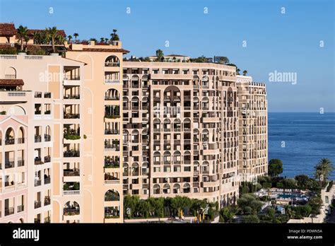 Luxury Apartment Building Detail Fontvieille Monaco Stock Photo Alamy