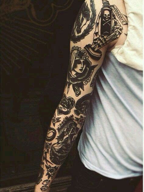 Maybe you would like to learn more about one of these? Beautiful Classic American Sleeve | Traditional tattoo sleeve, Tattoos, Traditional black tattoo