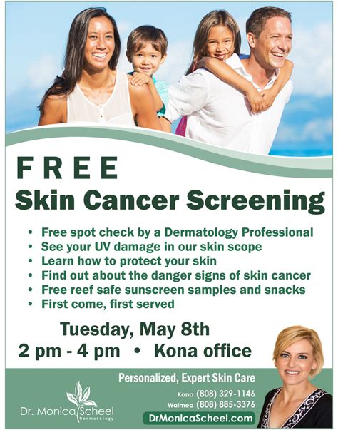 Free Skin Cancer Screening Dr Monica Scheel Dermatology Kailua Kona Hi
