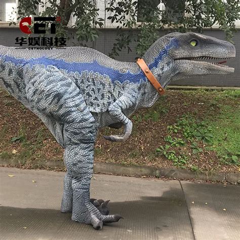 Dino Suit Blue Raptor Costume For Adult Mechanical Dinosaur Costume