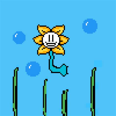 Pixilart Oceantale Flowey By Bluefl0wey