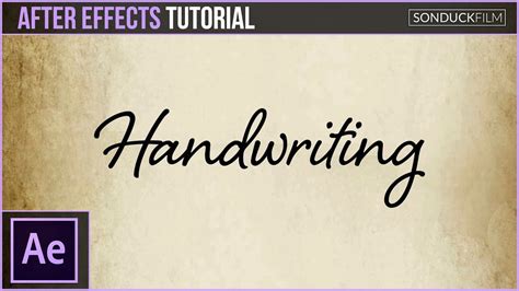 Maybe you would like to learn more about one of these? After Effects Tutorial: Handwriting Effect Animation ...