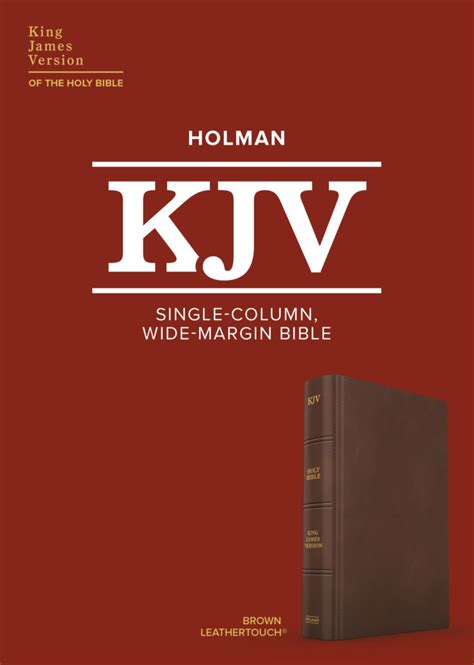Kjv Single Column Wide Margin Bible Brown Leathertouch Bandh Publishing