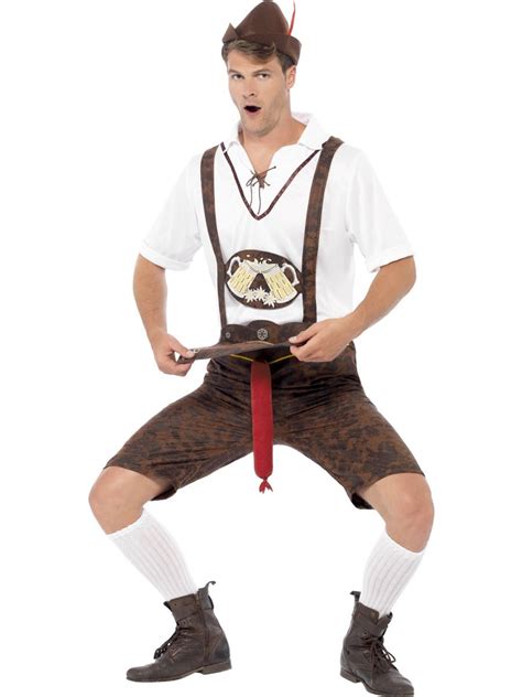 mens brad wurst oktoberfest beer man german lederhosen fancy dress costume ebay