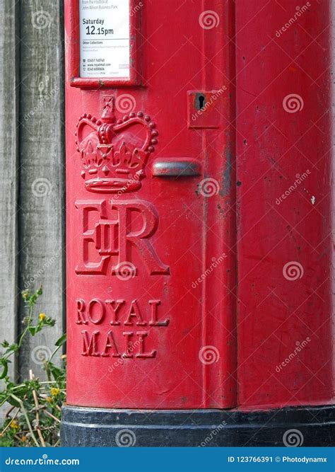 British Mailbox Post Postbox Pillar Box Red Editorial Photo Image Of