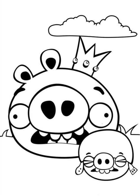 kleurplaten en zo » Kleurplaat van Angry Birds