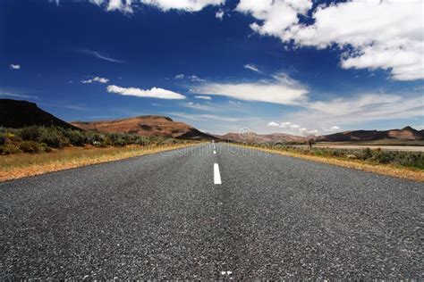 Long Lonely Road Stock Photo Image Of Scene Blue Africa 14613784