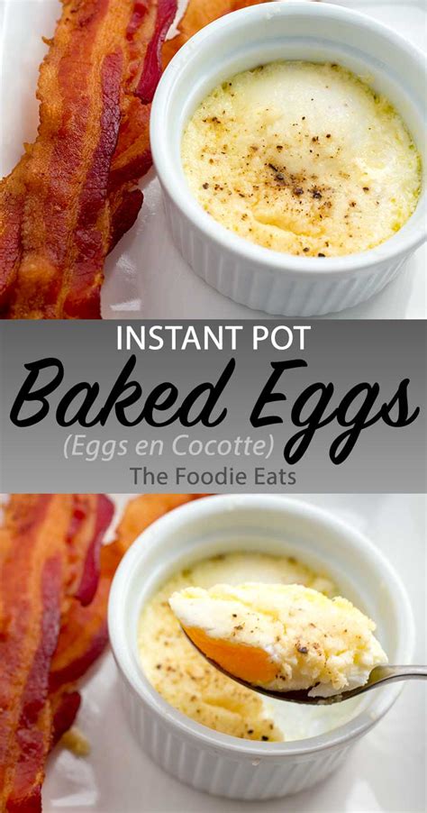 Instant Pot Eggs En Cocotte French Baked Eggs Recipe Baked Eggs