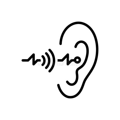 Hearing Sense Icon Stock Vector Illustration Of Vector 76695998