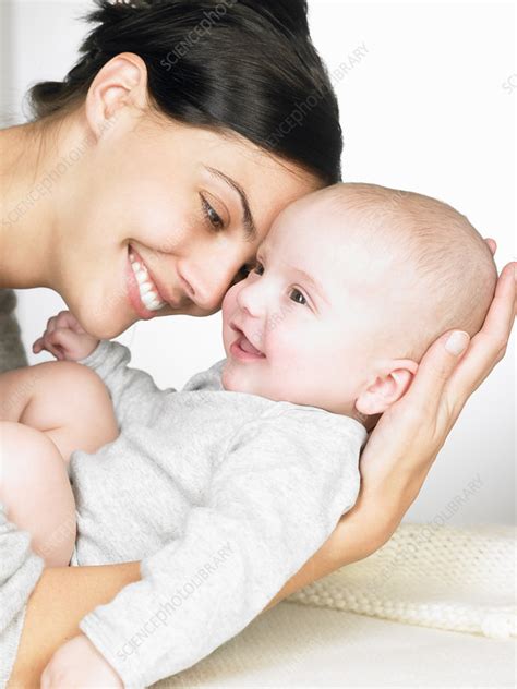 Mother With Her Baby Smiling Stock Image F0037170 Science Photo
