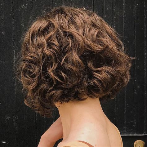 Brown Short Curly Bob Hairstyle Bob Haircut Curly Haircuts For Curly