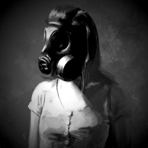 Gas mask girl by YairMor on DeviantArt