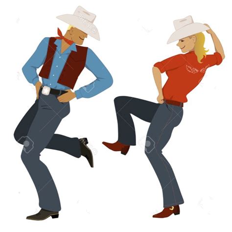 Two Men In Cowboy Hats And Jeans Are Dancing With Their Hands On Their