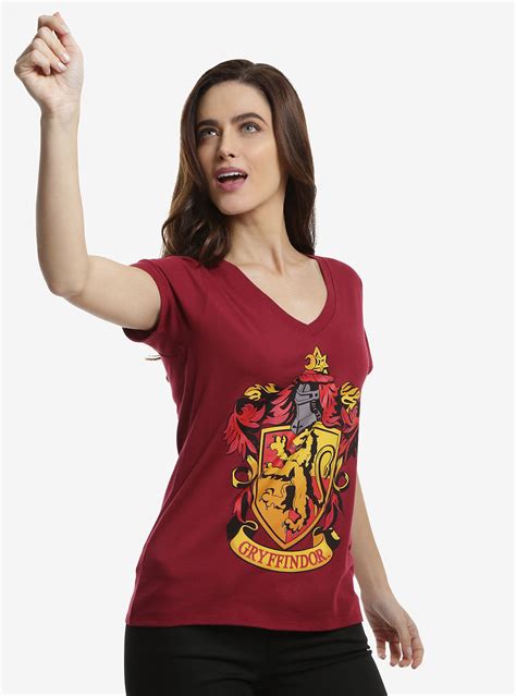Harry Potter Gryffindor Crest Womens V Neck Tee Women V Neck Tee