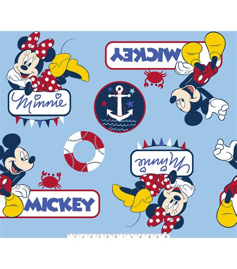 Disney® Mickey Mouse Fabric 59 Mickey And Minnie Nautical Toss Joann