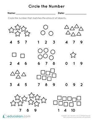 This quick and easy guide can help with. Circle the Number | Numbers preschool, Math worksheets ...