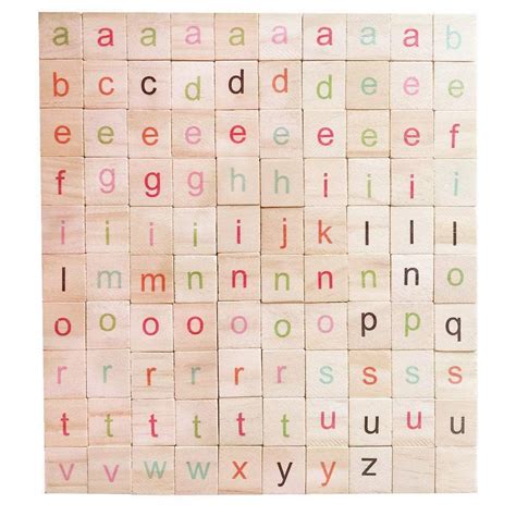 Buy Abbaoww 100 Pcs Colored Scrabble Tiles Wood Letter Tiles Alphabet