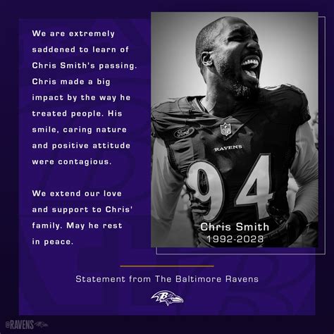 baltimore ravens on twitter statement from the baltimore ravens on chris smith
