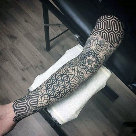 47 cool geometric tattoo sleeve designs for men [2024 guide]