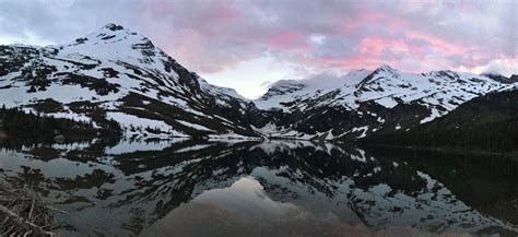 One Year Ago I Spent The Night At Gunsight Lake Glacier National Park