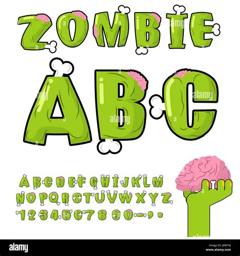 Zombie Font Scary Green Letters Fotografías E Imágenes De Alta