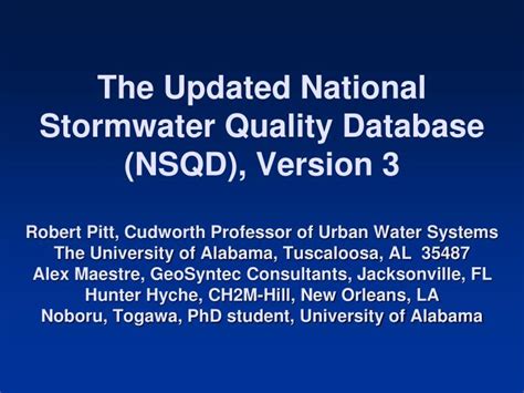Ppt Stormwater Npdes Data Collection And Evaluation Project