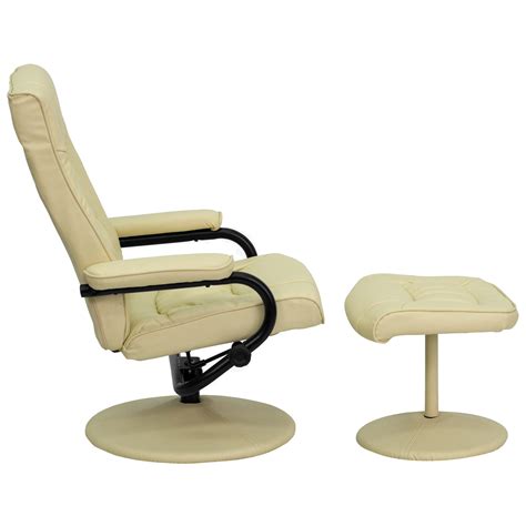 This set features thickly padded arms and leather wrapped bases. Flash Furniture Contemporary Soft Leather Reclining Office ...