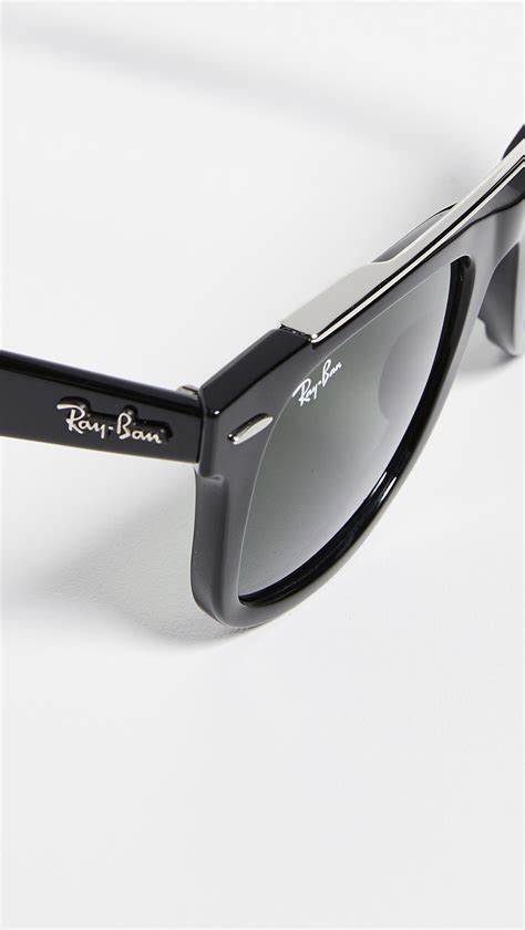 Ray Ban Rb4540 Double Bridge Wayfarer Sunglasses In Black Lyst