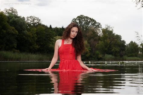Ella Soaks Her Red Dress In The Lake Get The Full Photoset Flickr