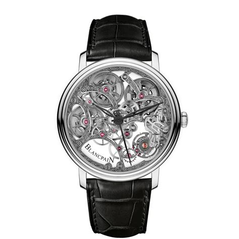 Villeret quantieme phases de lune. Blancpain Villeret Squelette 8 Jours White Gold • 6633-1500-55B • WatchDetails.com