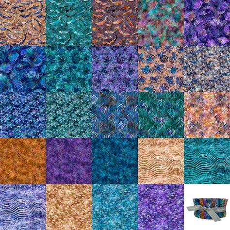 Qt Fabrics Aquatica By Dan Morris Stripsaqua 2 12 Strips 4440per Roll