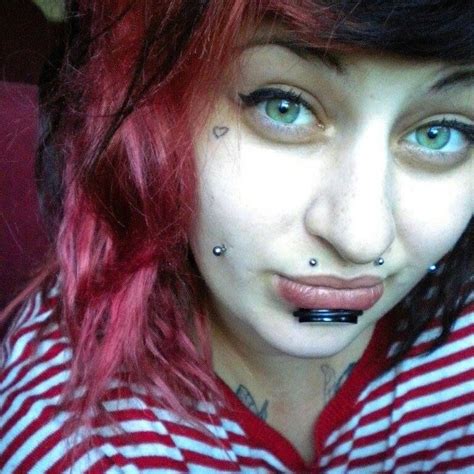 Though it is double piercing, it is usually recommended not to perform them simultaneously. cheek angel bites labret centré stretché | Labret, Angel ...