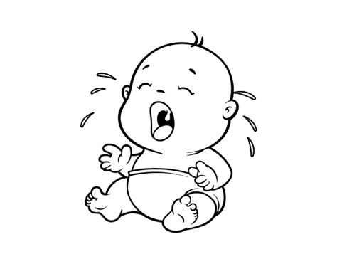 Baby Crying 1 2png Sketch Coloring Page