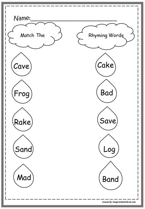We did not find results for: First Grade Language printable worksheets: Match Rhyming ...