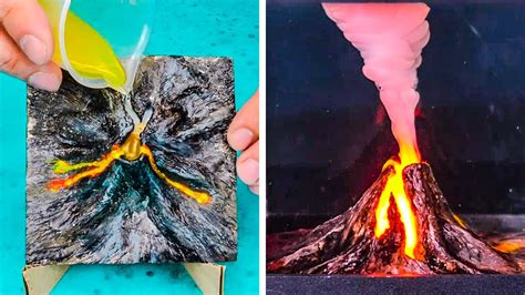 Diy Volcano Diorama 5 Minute Decor Projects With Epoxy Resin And