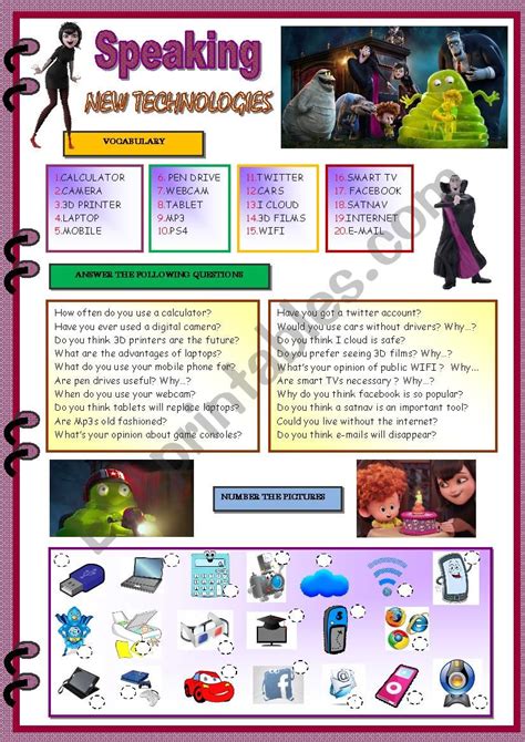 New Technologies Esl Worksheet By Moriano