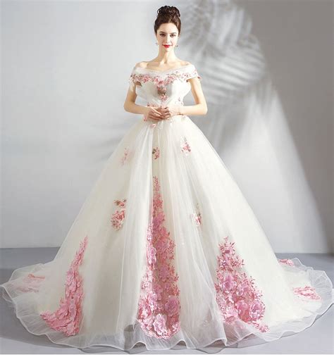 Pink Wedding Gown Images Wedding