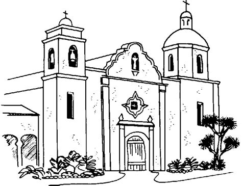 Dibujos De Iglesia Edificios Y Arquitectura Para Colorear Páginas