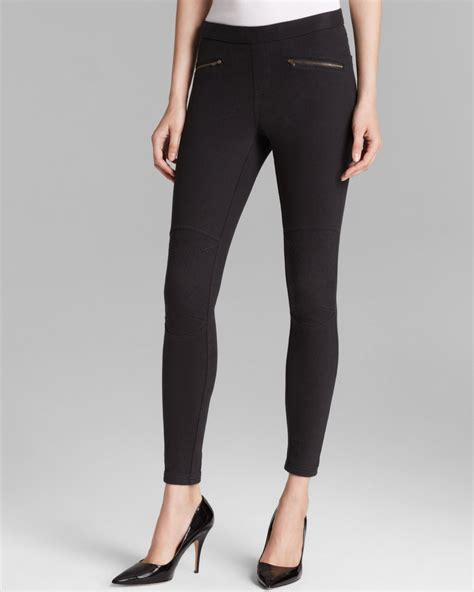 Lyst Hue Original Denim Moto Leggings In Black