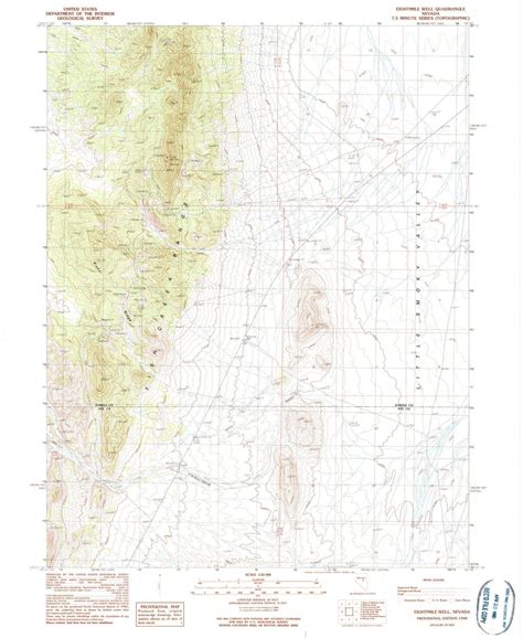 1990 Eightmile Well Nv Nevada Usgs Topographic Map 35in X 44in
