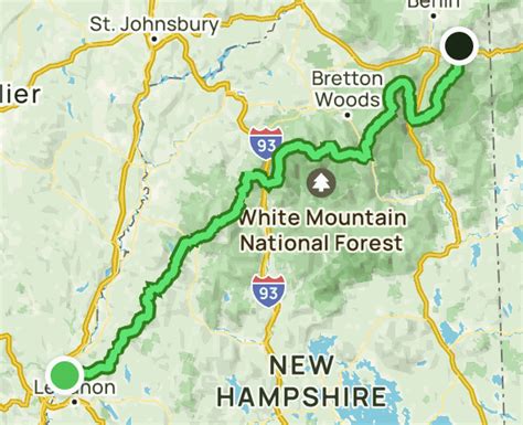 Appalachian Trail Hanover To Gorham New Hampshire 29 Reviews Map
