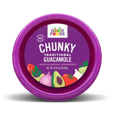 Chunky Guacamole 16oz Party Size Guac Good Foods