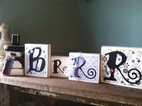 Do you want to decorate your home? BRRR word Sign Wood Blocks Winter Sign Decor by ...