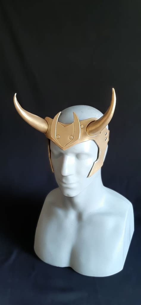 Leather Costume Larp Loki Horn Headband Etsy