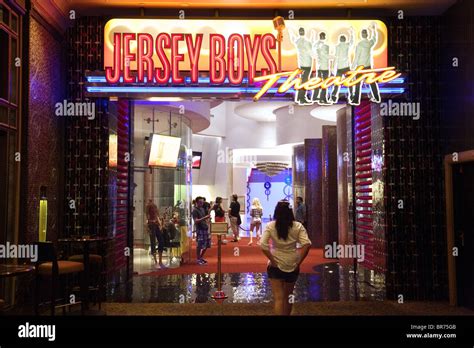 The Entrance To The Palazzo Hotel Theatre Showing Jersey Boys Las