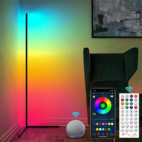 Rgb Corner Lamp Color Changing Floor Lamp For Bedroom Compatible With