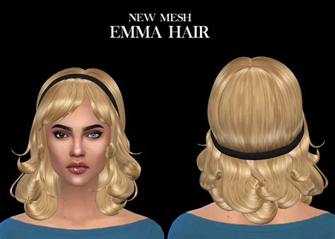 Leo 4 Sims Emma Hair Retextured Sims 4 Hairs