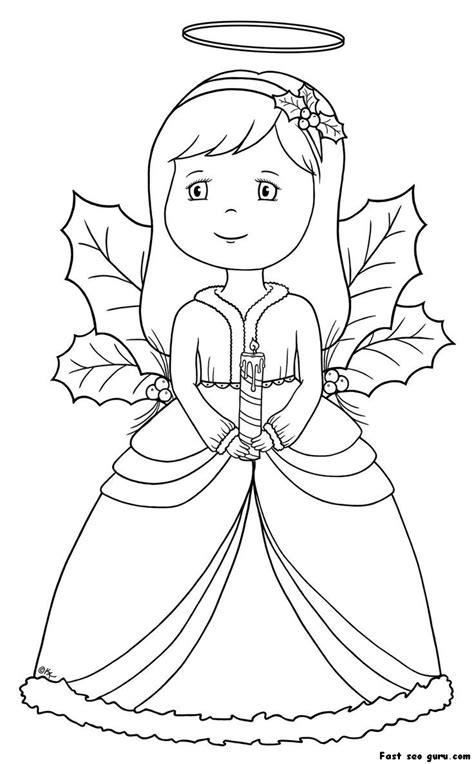 Temperatures sure dropped haven't they? Printable Christmas angel coloring pages